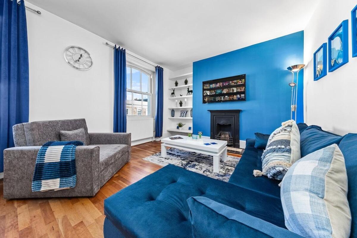 Balcony Blue Theme 1 Bedroom Central London Luxury Flat Near Hyde Park! Accommodates Up To 6! Double Sofa Bed And Next To Station! Екстер'єр фото