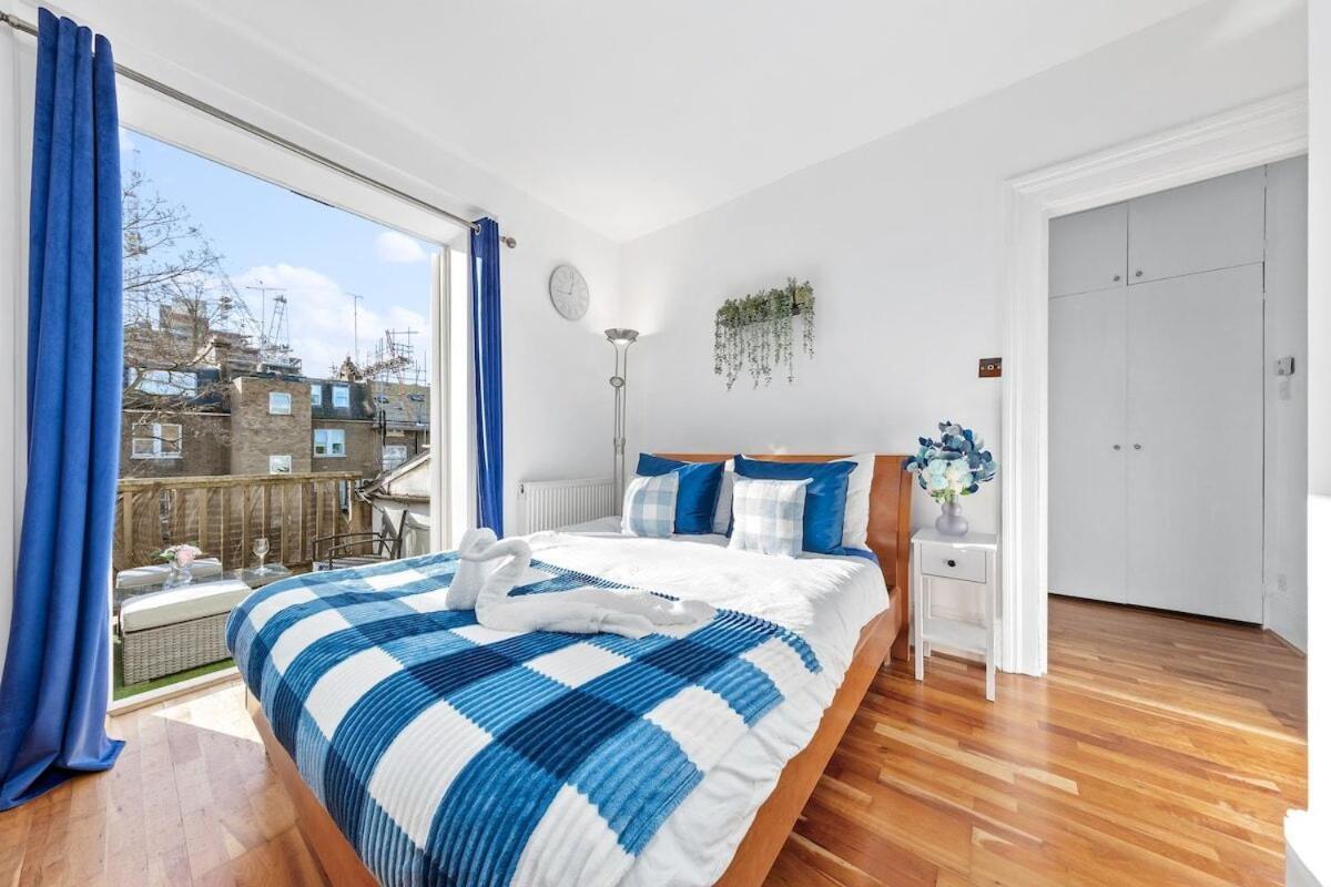 Balcony Blue Theme 1 Bedroom Central London Luxury Flat Near Hyde Park! Accommodates Up To 6! Double Sofa Bed And Next To Station! Екстер'єр фото