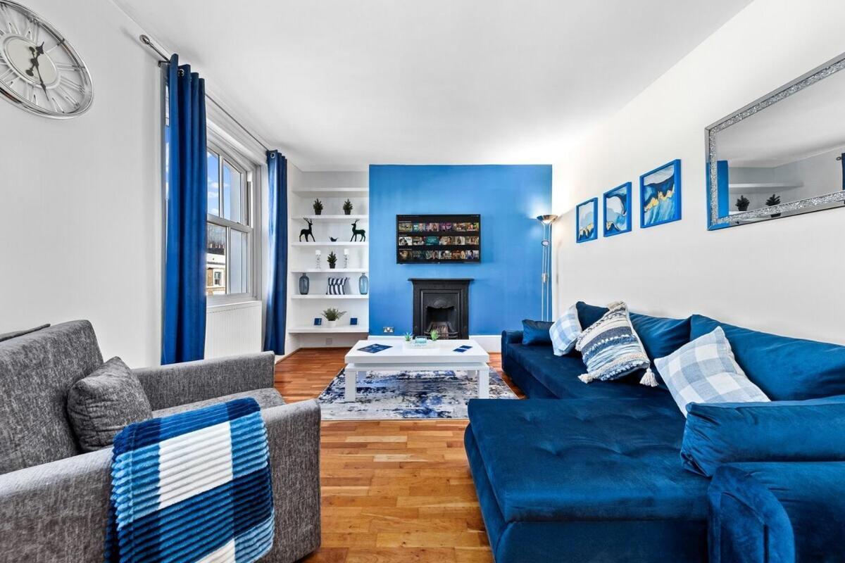 Balcony Blue Theme 1 Bedroom Central London Luxury Flat Near Hyde Park! Accommodates Up To 6! Double Sofa Bed And Next To Station! Екстер'єр фото
