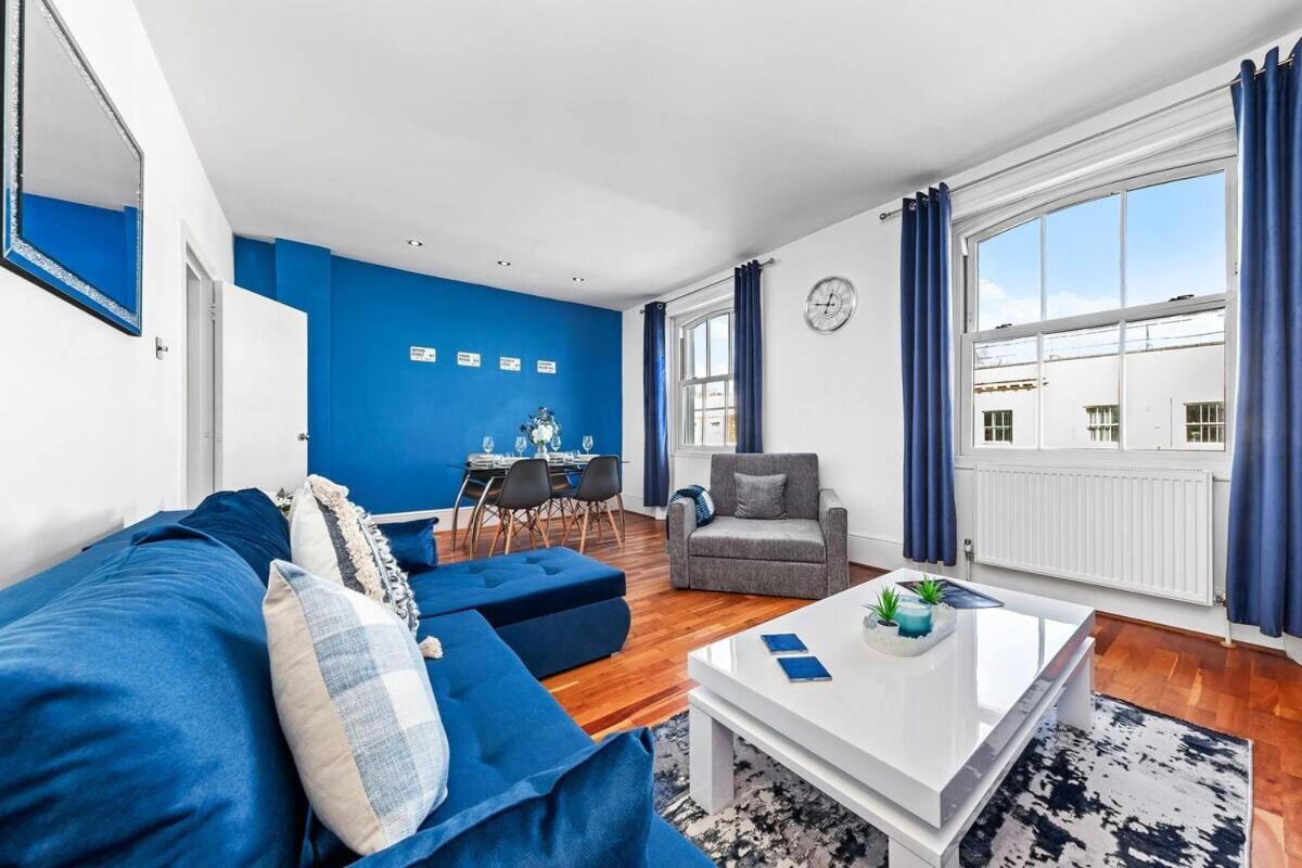 Balcony Blue Theme 1 Bedroom Central London Luxury Flat Near Hyde Park! Accommodates Up To 6! Double Sofa Bed And Next To Station! Екстер'єр фото